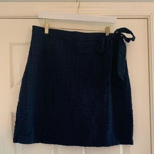J Crew Seersucker Wrap Skirt